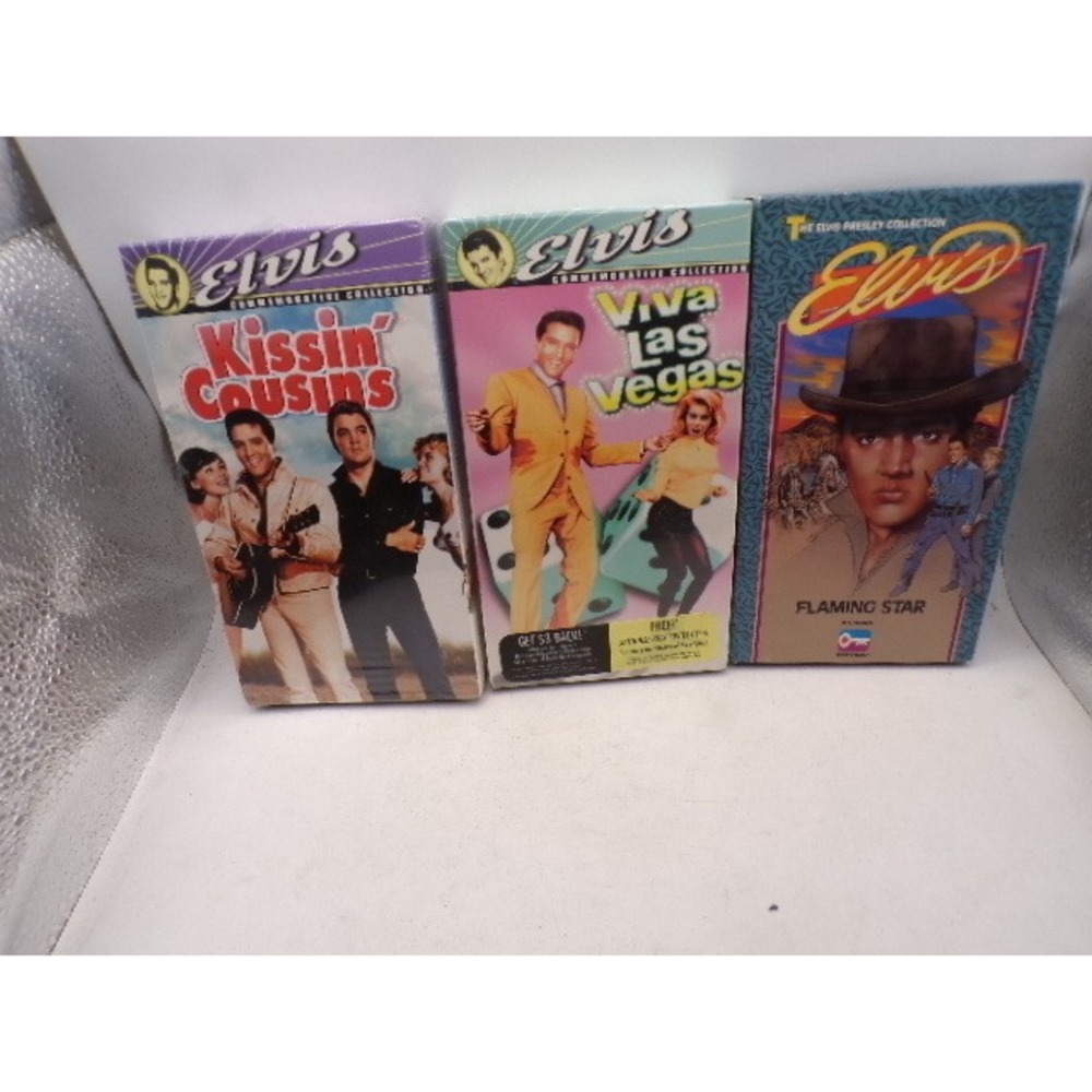 Elvis Presley VHS Lot Viva Las Vegas Kissin Cousins Flaming Star MGM Collection
